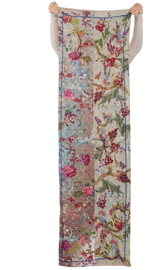 Enchanted Garden Velvet Scarf (4 Colors)