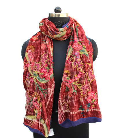 Enchanted Garden Velvet Scarf (4 Colors)