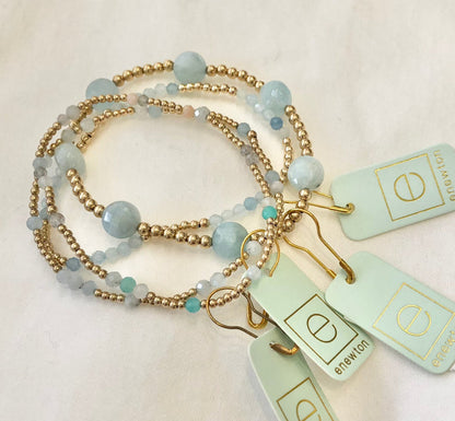 Enewton Admire Gold & Gemstone 3mm Bracelet (6 Styles)