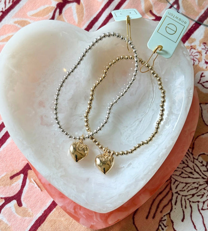 Enewton Classic Gold Bead Bracelet - Love Plush Gold Charm