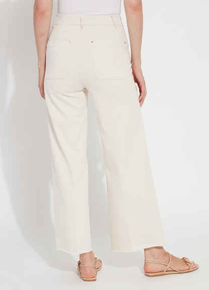 Erin Hi Waist Wide Leg Denim -Oat