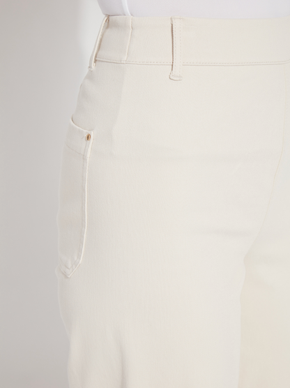 Erin Hi Waist Wide Leg Denim -Oat