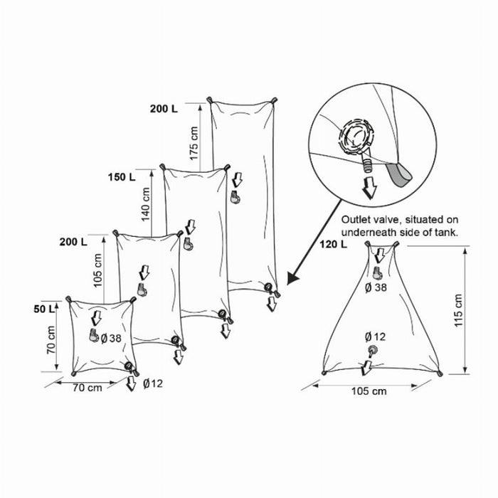 Flexible Drinking Water Tanks - Heavy Duty Plastimo
