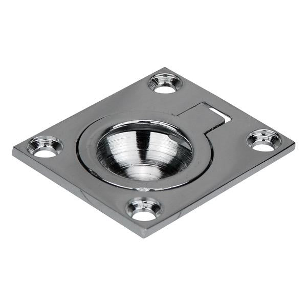 Flush Mounting Chrome Plated Brass Pull Ring - Bosuns Boat