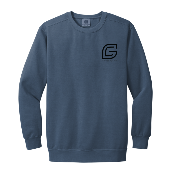 Generations Church Garment-Dyed Sweatshirt / Blue Jean / S