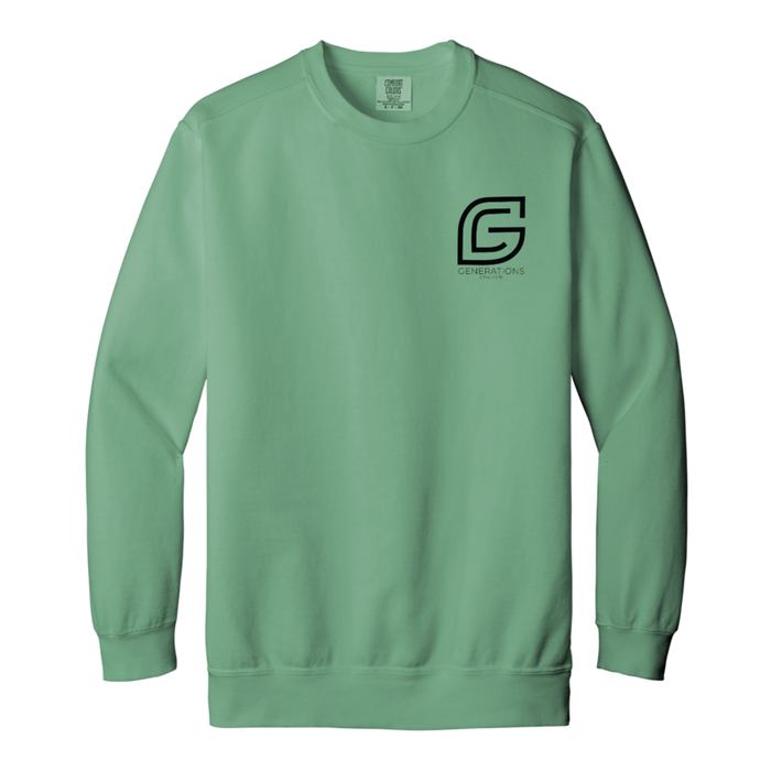 Generations Church Garment-Dyed Sweatshirt / Light Green / S