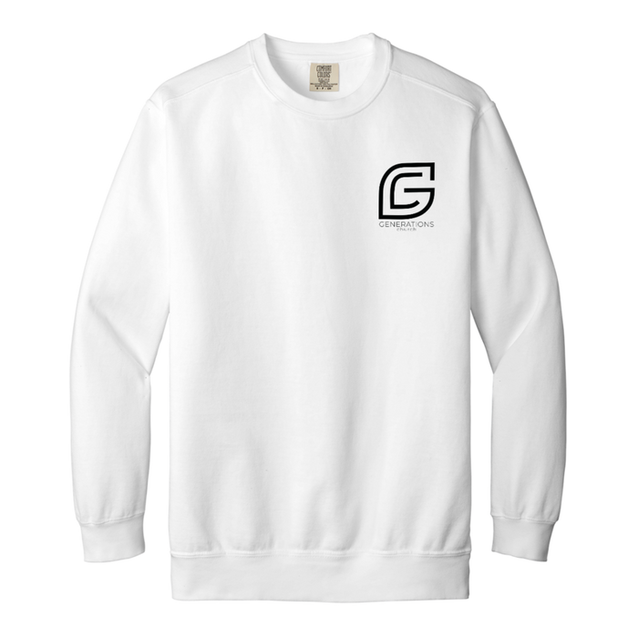 Generations Church Garment-Dyed Sweatshirt / White / S