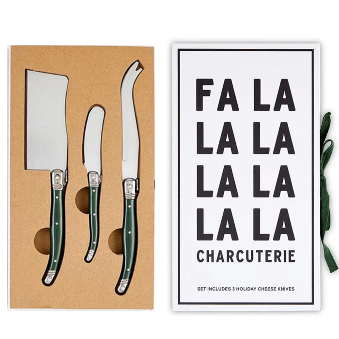 Green Charcuterie Cheese Knives in Book Box (LAST 2)