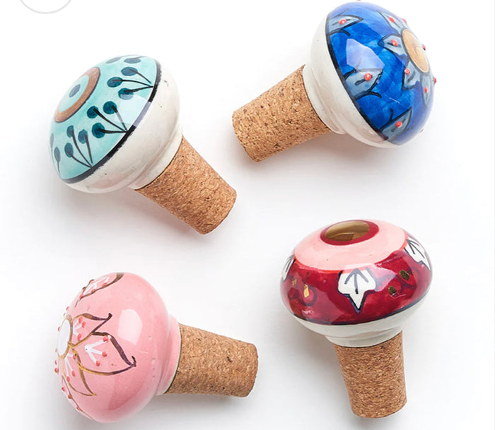 Hand Painted Wine Bottle Stopper Cork