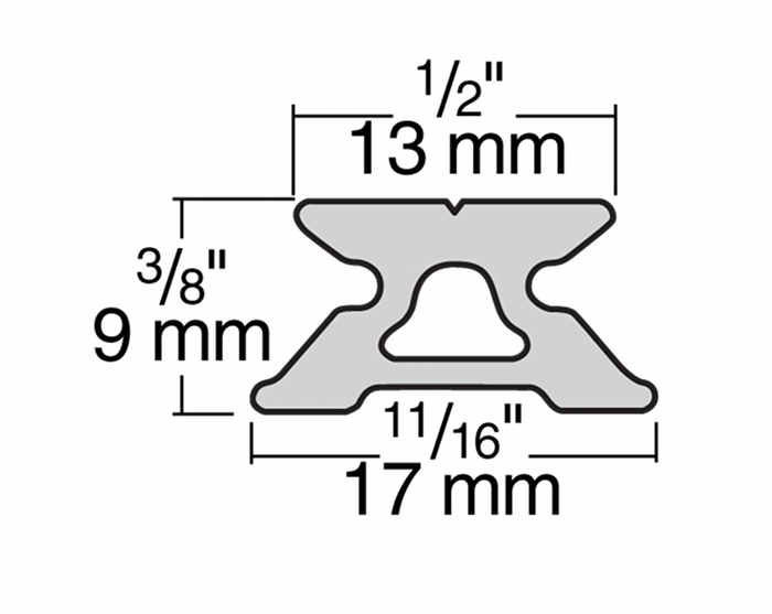 HARKEN 13mm Low-Beam Track — 1.2 m - Bosuns Boat