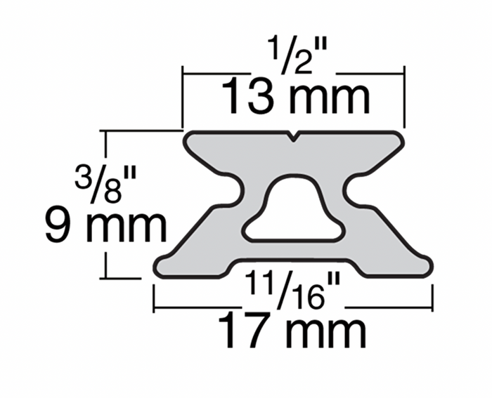 HARKEN 13mm Low-Beam Track — 2.5 m - Specification