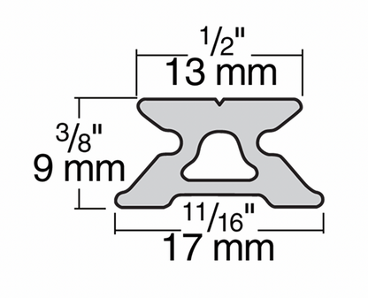 HARKEN 13mm Low-Beam Track — 2.5 m - Specification