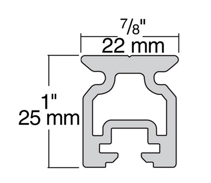 HARKEN 22mm High-Beam Slide Bolt Track — 1.5 m