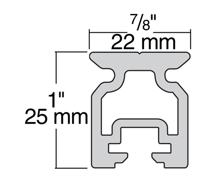 HARKEN 22mm High-Beam Slide Bolt Track — 1.8 m - Bosuns Boat