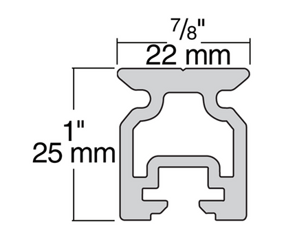HARKEN 22mm High-Beam Slide Bolt Track — 1.8 m - Bosuns Boat