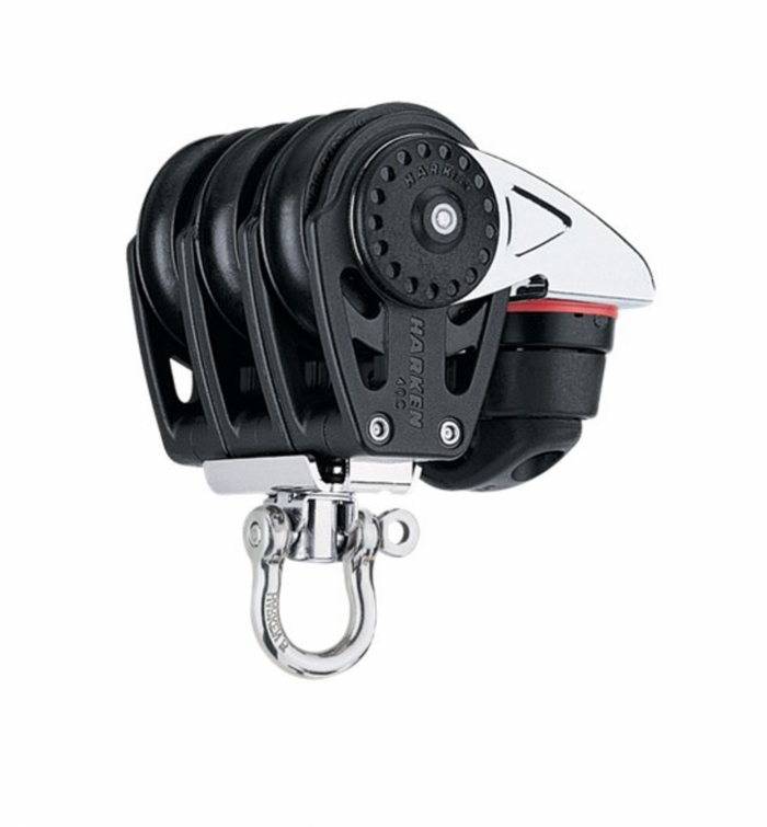HARKEN 40mm Triple Block — Swivel, Cam Cleat