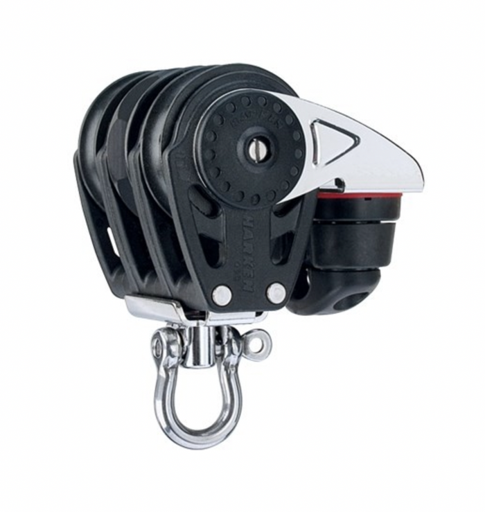 HARKEN 40mm Triple Ratchet Block — Swivel, Cam Cleat