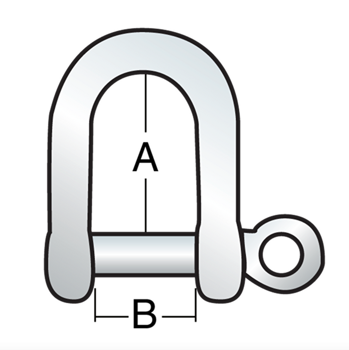 HARKEN 8mm "D" Shackle — High Resistance