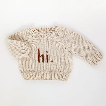 Hi Baby Crewneck Sweater