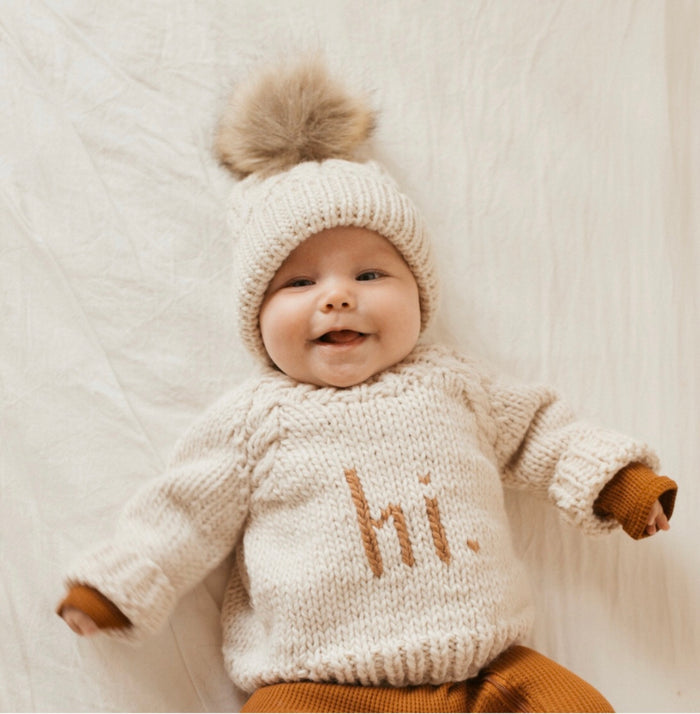 Hi Baby Crewneck Sweater