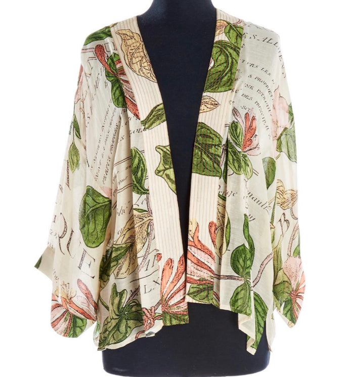 Honeysuckle Short Kimono