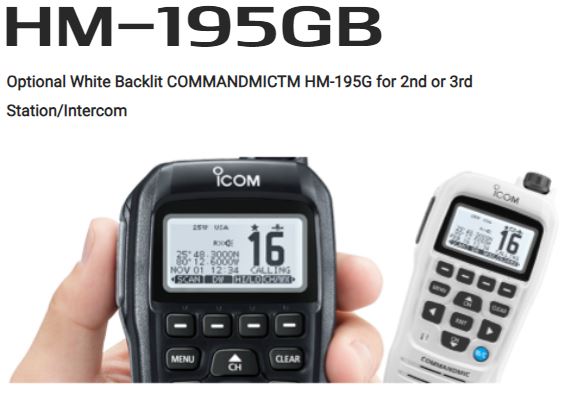 ICOM HM-195GB Commandmic Microphone  - Black or White
