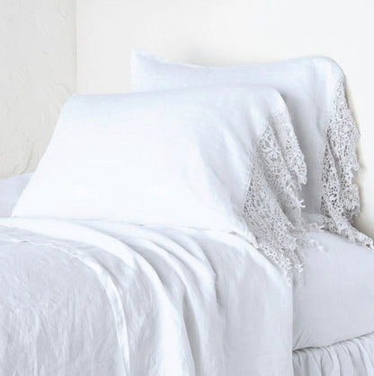 IN STOCK Bella Notte Linens Frida Pillowcase, White