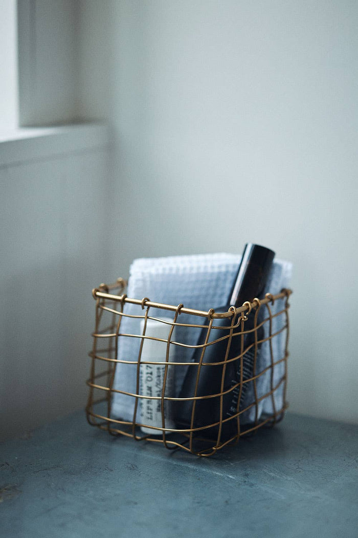 Iron Wire Basket Square - Little Flower Soap Co