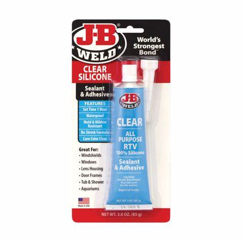J-B WELD RTV ALL PURPOSE CLEAR SILICONE TUBE 85G