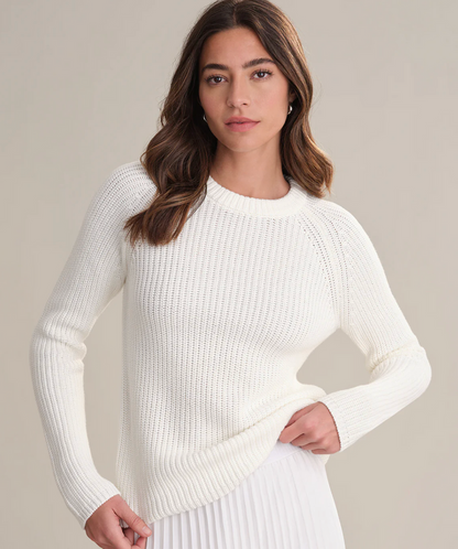 Jane Crewneck Sweater, Chalk
