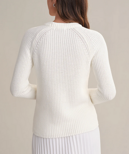 Jane Crewneck Sweater, Chalk
