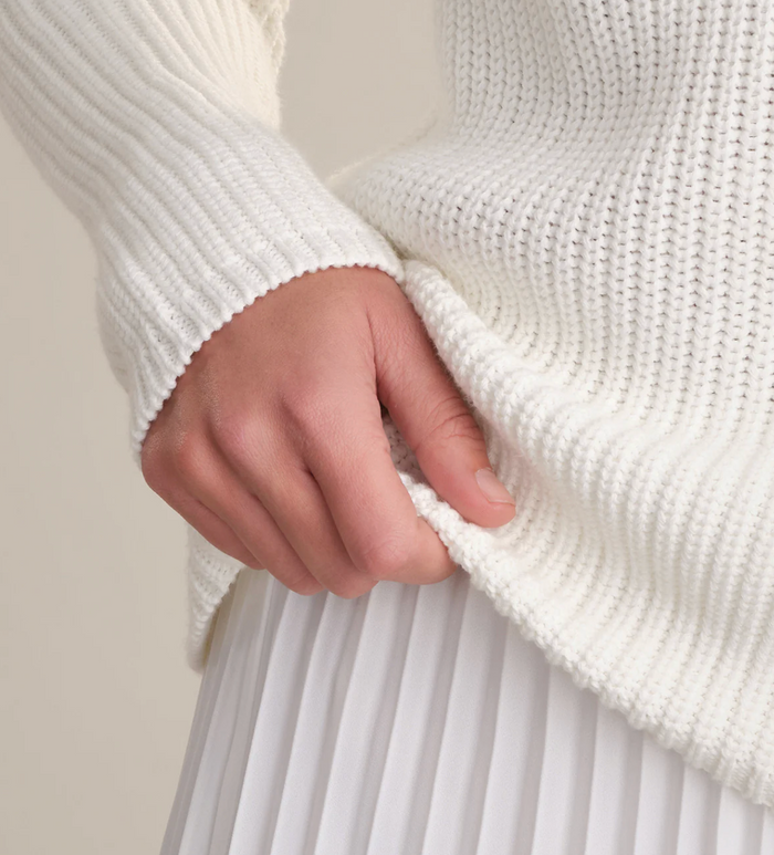 Jane Crewneck Sweater, Chalk