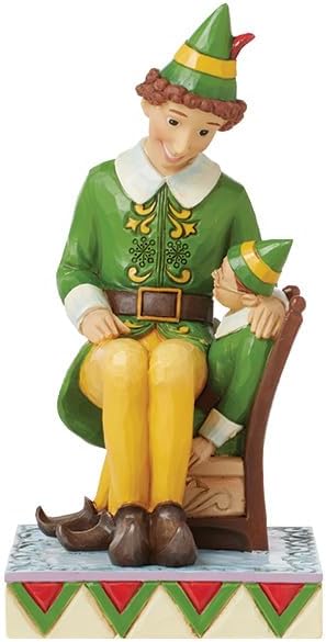 Jim Shore Buddy the Elf Sitting on Papa's Lap