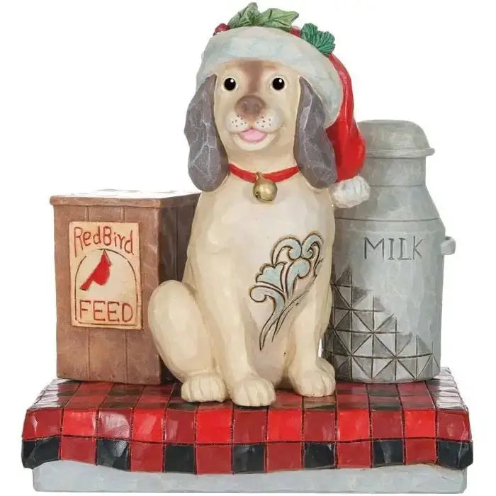 Jim Shore Country Living Dog Milk Pail #6011743 Free Shipping