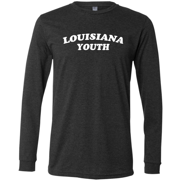 LA Youth Text - Premium Long Sleeve / Dark Grey Heather / S
