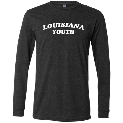 LA Youth Text - Premium Long Sleeve / Dark Grey Heather / S