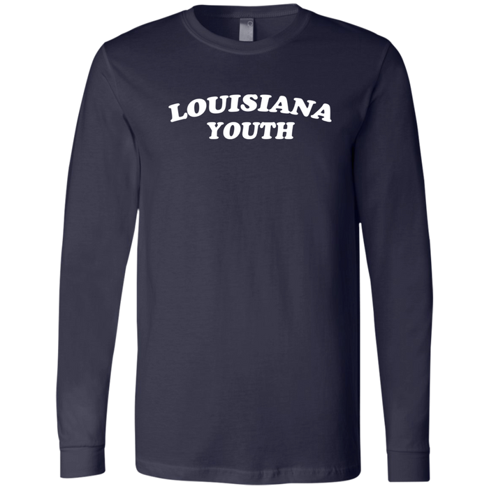 LA Youth Text - Premium Long Sleeve / Navy / S