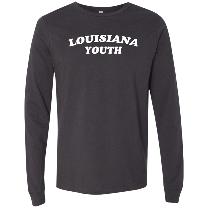 LA Youth Text - Premium Long Sleeve / Dark Grey / S