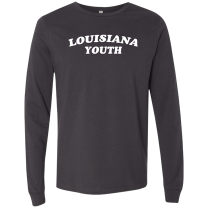 LA Youth Text - Premium Long Sleeve / Dark Grey / S