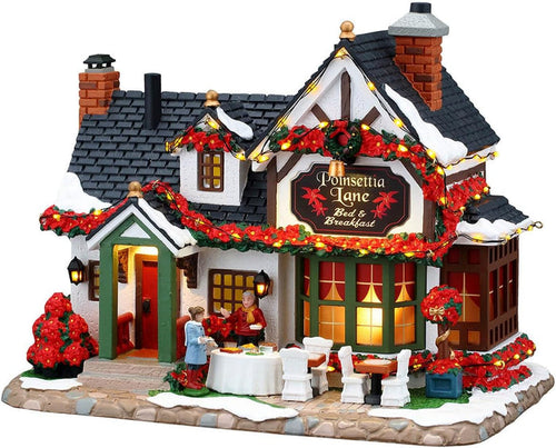 Lemax Poinsettia Lane Bed & Breakfast