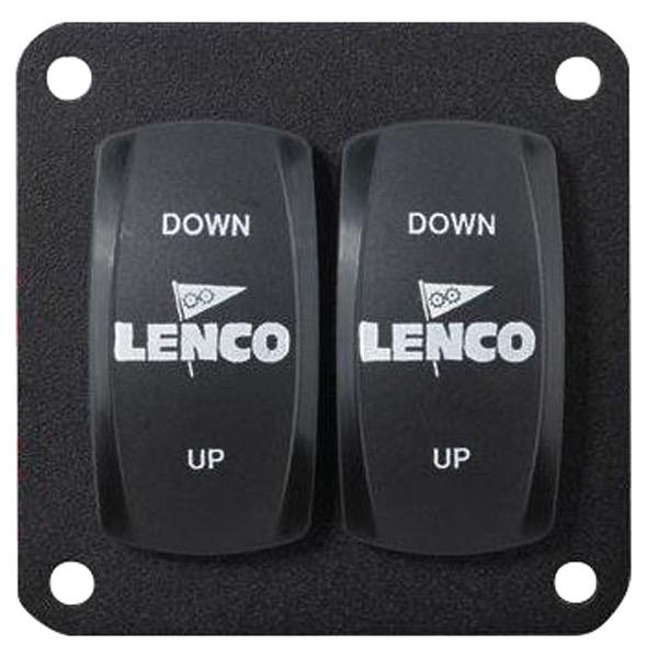 LENCO Trim Tab Switch Kit - 12/24V Double Rocker Tactile Switch Kit - Suits Single Actuator