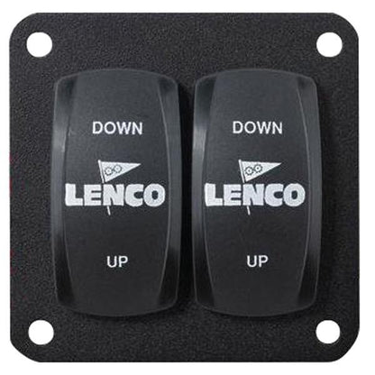 LENCO Trim Tab Switch Kit - 12/24V Double Rocker Tactile Switch Kit - Suits Single Actuator