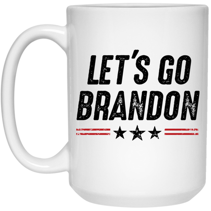 Let's Go Brandon - Red Stripes - MUGS
