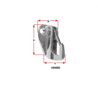Marine Town Bulkhead Mount Snap Hook - Stainless Steel