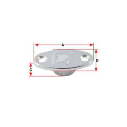 Marine Town Cubic Magnetic Holder S/s - Flush South - 15 x 10mm