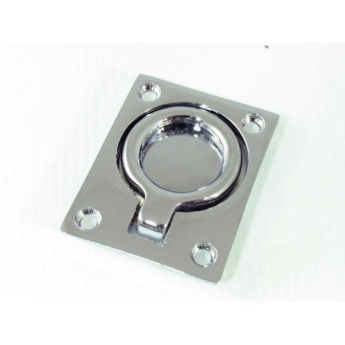 Marine Town Rectangular Lift Ring - Chrome Brass