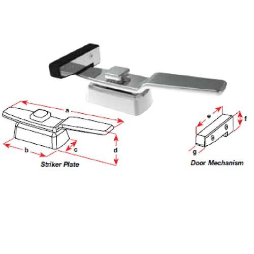 Marine Town Transom Door Latch - Stainless Steel