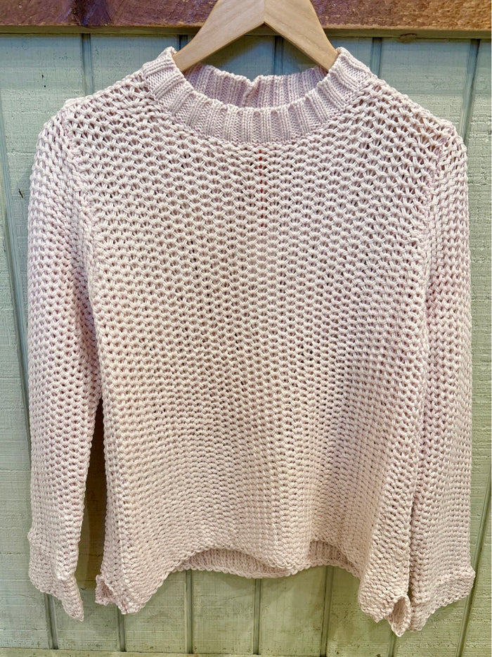 Maura Crop Chunky Cotton Sweater (Last One Small/Medium)