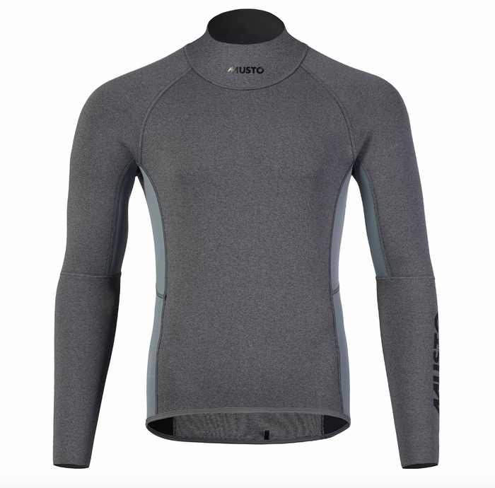 MUSTO MEN'S CHAMPIONSHIP LONG-SLEEVE TOP - DARK GREY MARLE - 82415