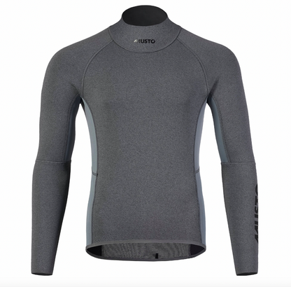 MUSTO MEN'S CHAMPIONSHIP LONG-SLEEVE TOP - DARK GREY MARLE - 82415